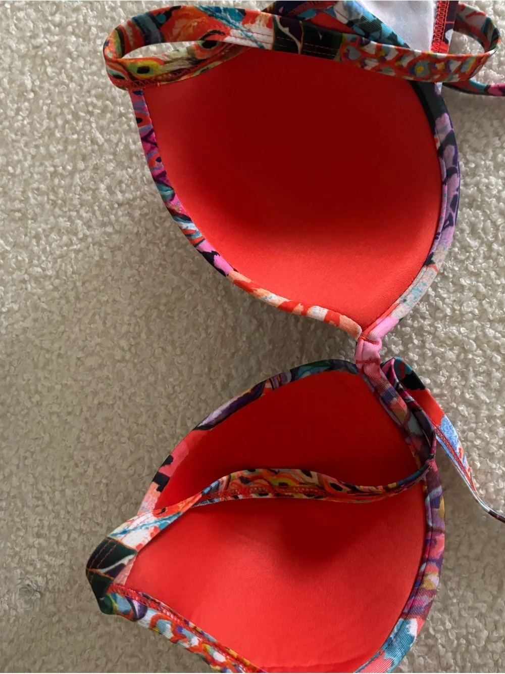 next Coral Multicolor Floral Bikini Top and Bottoms - Picture 8 of 8